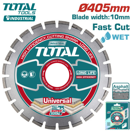 Диск алмазный (для резки асфальта) 405x10x25,4 мм TOTAL TAC2164051