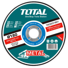 Круг отрезной 180x6,0x22,2 мм по металлу TOTAL TAC2231801