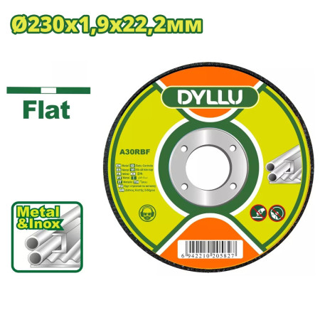 Круг отрезной 230x1,9х22,2 мм по металлу DYLLU DTAC1391 Круг отрезной 230x1,9х22,2 мм по металлу DYLLU DTAC1391