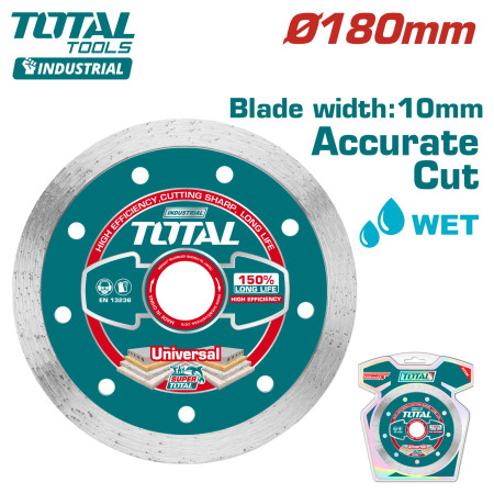 Диск алмазный 180х10,0х22,2 мм TOTAL TAC2121801 Диск алмазный 180х10,0х22,2 мм TOTAL TAC2121801