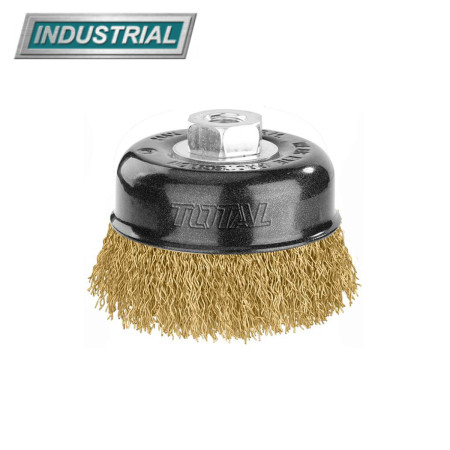 Щетка проволочная чашечная 75 мм TOTAL TAC31035 Щетка проволочная чашечная 75 мм TOTAL TAC31035