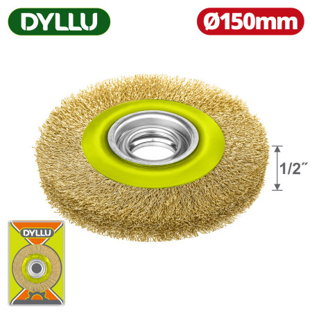 Щетка-насадка проволочная 150мм 1/2 " DYLLU DTCE7401 Щетка-насадка проволочная 150мм 1/2 " DYLLU DTCE7401