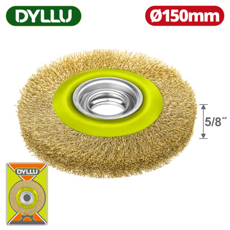 Щетка-насадка проволочная 150мм 5/8 " DYLLU DTCE7402 Щетка-насадка проволочная 150мм 5/8 " DYLLU DTCE7402