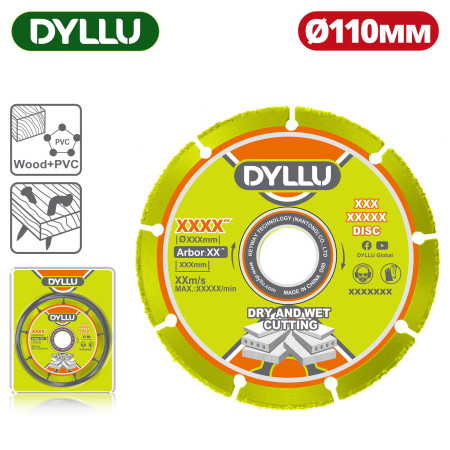 Диск твердосплавный по дереву (с гвоздями) 110x20,0 мм DYLLU DTCD1K43