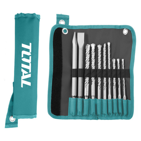 Набор буров и зубил SDS-plus TOTAL TACSD19101 (10 шт) Набор буров и зубил SDS-plus TOTAL TACSD19101 (10 шт)