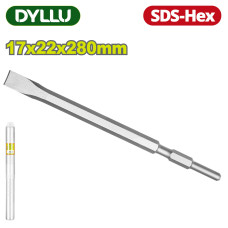Зубило плоское SDS-Hex 17x22x280 мм DYLLU DTGZ1206