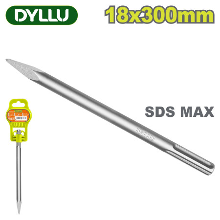 Зубило пиковое SDS-max 18x300 мм DYLLU DTGZ2101 Зубило пиковое SDS-max 18x300 мм DYLLU DTGZ2101