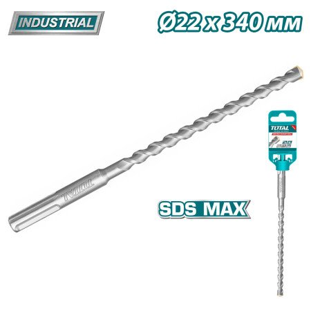 Бур SDS-MAX 22x340мм TOTAL TAC322200 Бур SDS-MAX 22x340мм TOTAL TAC322200