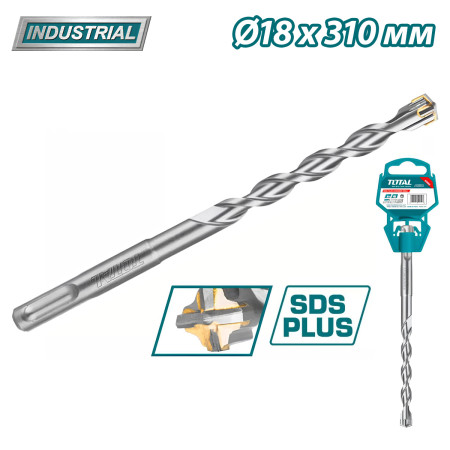 Бур SDS-plus 18x310мм TOTAL TAC311803C Бур SDS-plus 18x310мм TOTAL TAC311803C