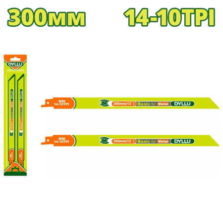 Полотно для сабельной пилы 300 мм по металлу DYLLU DTJT1225VF (2 шт) Полотно для сабельной пилы 300 мм по металлу DYLLU DTJT1225VF (2 шт)