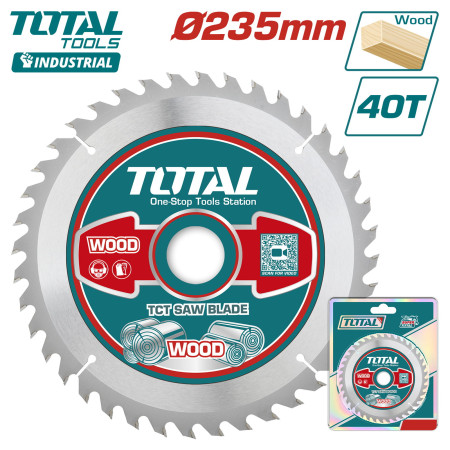 Диск пильный 235x30 мм 40 зубьев по дереву TOTAL TAC231625
