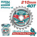 Диск пильный 210x25,4 мм 40T TOTAL TAC2332103