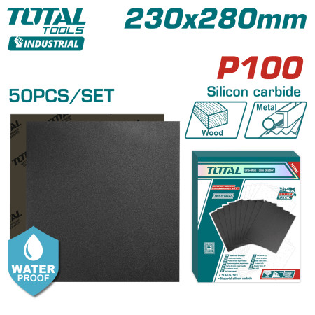 Шлифлисты 230X280 мм P100 TOTAL TAC010016 (50 шт) Шлифлисты 230X280 мм P100 TOTAL TAC010016 (50 шт)