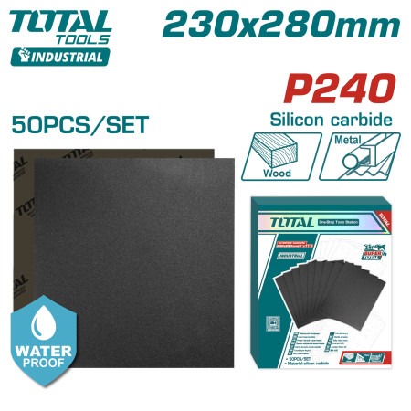 Шлифлисты 230X280 мм P240 TOTAL TAC024016 (50 шт) Шлифлисты 230X280 мм P240 TOTAL TAC024016 (50 шт)