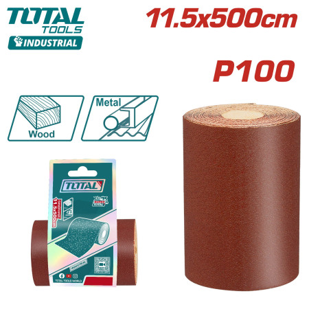 Шлифовальная бумага 11,5x500см P100 TOTAL TAC10065 Шлифовальная бумага 11,5x500см P100 TOTAL TAC10065