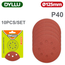 Шлифовальные круги 125мм P40 DYLLU DTZA5112 (10 шт)