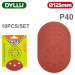 Шлифовальные круги 125мм P40 DYLLU DTZA5112 (10 шт)