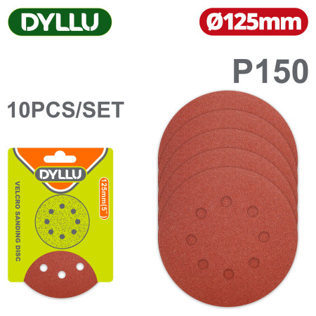 Шлифовальные круги 125мм P150 DYLLU DTZA5117 (10 шт) Шлифовальные круги 125мм P150 DYLLU DTZA5117 (10 шт)