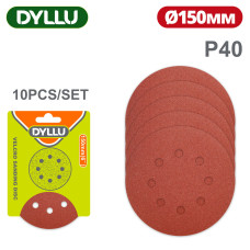 Шлифовальные круги 150 мм P40 DYLLU DTZA5122 (10 шт)