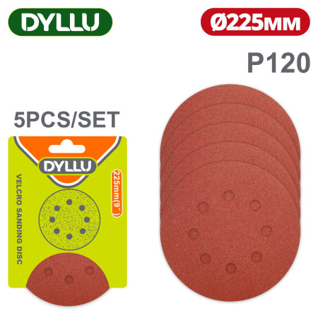 Шлифовальные круги 225 мм P120 DYLLU DTZA5156 (5 шт)