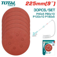 Набор шлифовальных кругов 225 мм TOTAL TAC225030 (30 штук)