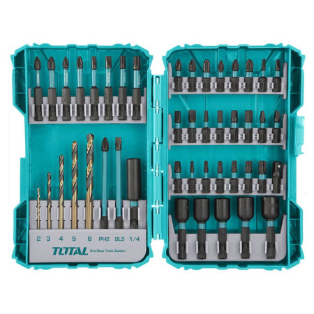 Набор ударных бит и сверл TOTAL TACSDL24502 (45 предметов)
