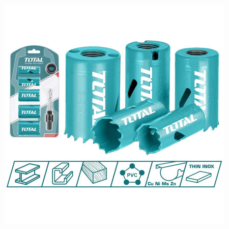 Набор биметаллических коронок TOTAL TACSH1071 (7 предметов) Набор биметаллических коронок TOTAL TACSH1071 (7 предметов)