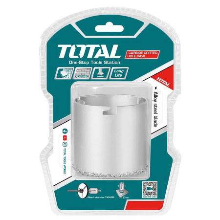 Коронка с твердосплавным напылением 67 мм TOTAL TAC440671 Коронка с твердосплавным напылением 67 мм TOTAL TAC440671