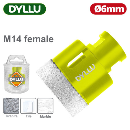 Коронка с твердосплавным напылением 6 мм DYLLU DTKJ8K06 Коронка с твердосплавным напылением 6 мм DYLLU DTKJ8K06