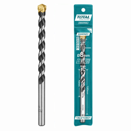 Сверло по бетону 8x120 мм TOTAL TAC210801