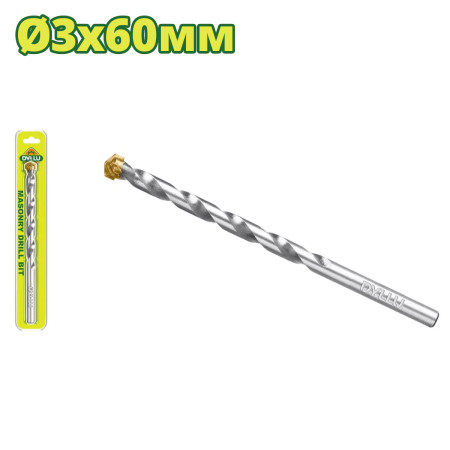Сверло по бетону 3х60 мм DYLLU DTMJ1K01 Сверло по бетону 3х60 мм DYLLU DTMJ1K01