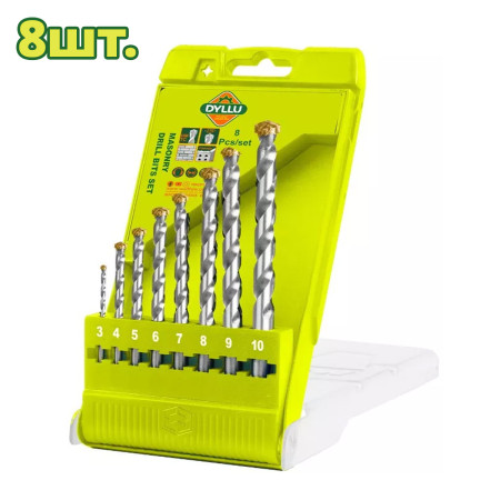 Набор сверл по бетону DYLLU DTMJ6B08 (8шт) Набор сверл по бетону DYLLU DTMJ6B08 (8шт)