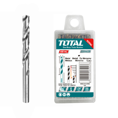Сверло по металлу M2 HSS 4 x 75 мм TOTAL TAC110401 (10 шт)