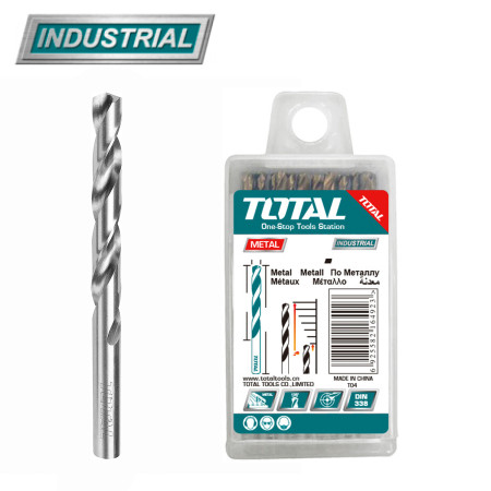 Сверло по металлу M2 HSS 4 x 75 мм TOTAL TAC110401 (10 шт)