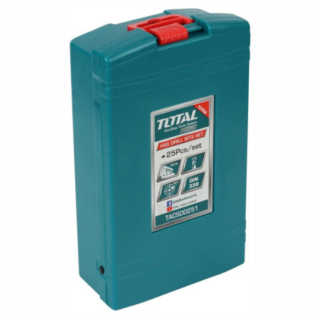 Набор сверл по металлу TOTAL TACSD0251 (25 шт)