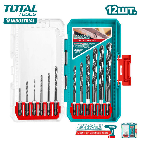 Набор сверл по металлу TOTAL TACSDL11206 (12 шт)