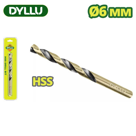 Сверло по металлу HSS 6мм DYLLU DTTD1K06 Сверло по металлу HSS 6мм DYLLU DTTD1K06