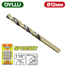 Сверло по металлу HSS 12 мм DYLLU DTTD89120 (5 шт)