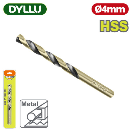 Сверло по металлу HSS 4 мм DYLLU DTTD1K04
