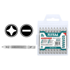 Бита двухсторонняя PH2 + SL6,0 65 мм TOTAL TAC16HL133 (10 шт)