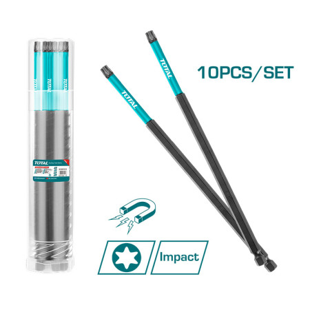 Бита ударная T25 250 мм TOTAL TACIM16T25103 (10 шт) Бита ударная T25 250 мм TOTAL TACIM16T25103 (10 шт)
