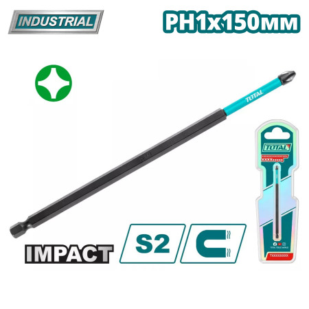 Бита ударная PH1 150 мм TOTAL TACIM71PH1150 Бита ударная PH1 150 мм TOTAL TACIM71PH1150