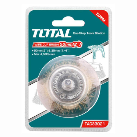 Щетка проволочная чашечная 75 мм TOTAL TAC33031 Щетка проволочная чашечная 75 мм TOTAL TAC33031