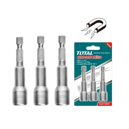 Торцевая магнитная насадка 12x65 мм TOTAL TAC271231 (3 шт) Торцевая магнитная насадка 12x65 мм TOTAL TAC271231 (3 шт)