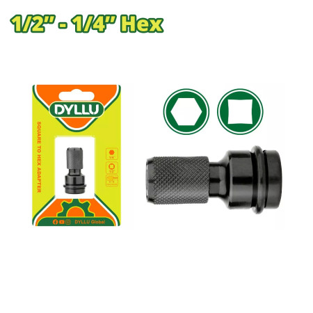 Переходник с квадрата 1/2 " на шестигранник 1/4" DYLLU DTSV7K01 Переходник с квадрата 1/2 " на шестигранник 1/4" DYLLU DTSV7K01