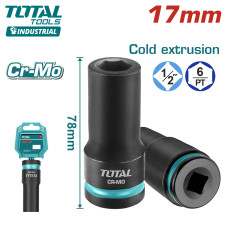 Торцевая головка удлиненная ударная 1/2 " 17 мм TOTAL THDIS12172L