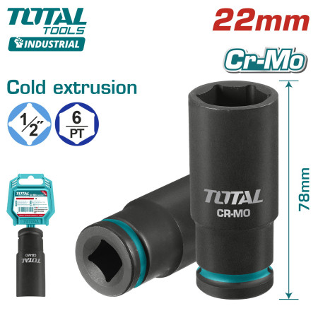 Глубокая ударная головка 1/2 "DR TOTAL THDIS12222L