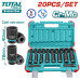 Набор ударных головок 1/2 " TOTAL THKISD12203L (20 шт)