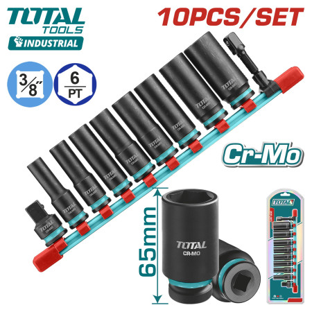 Набор ударных головок 3/8 " TOTAL THKISD38106L (10 шт)