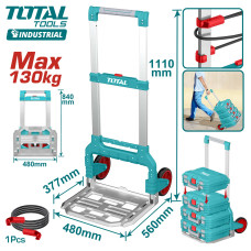 Тележка ручная складная 130 кг TOTAL THWB61201